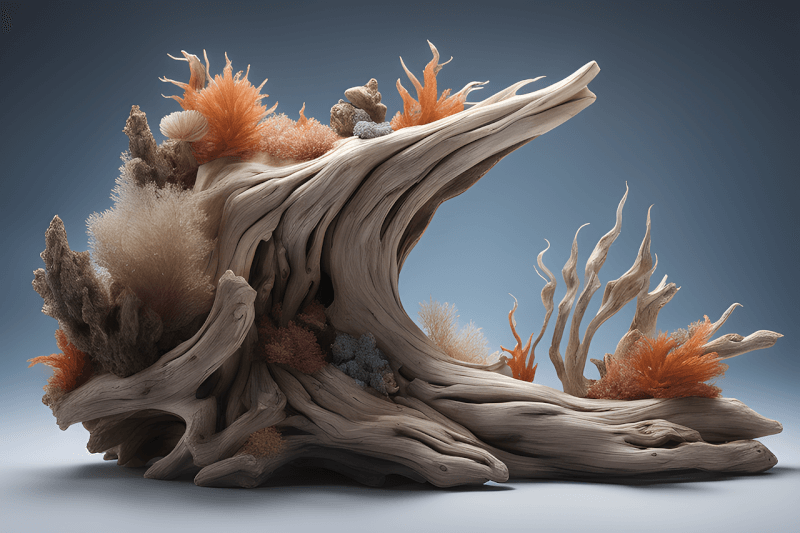 ai generated, driftwood, aquarium