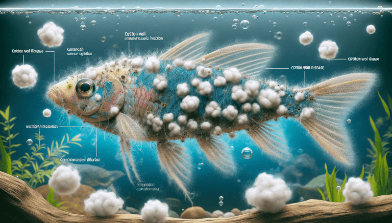 first stage cotton wool disease in fish